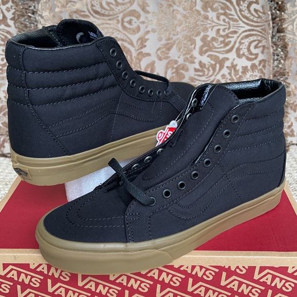 Vans WMNS Sk8-Hi Reissue Canvas Gum Black/Light Gum Sneakers - Picture 10 of 16